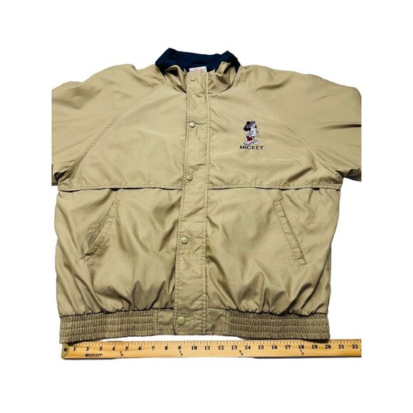 Disney Store Mens XXL Jacket Tan Golf Dad Mickey Mouse Embroidery Full Zip Vent - Picture 5 of 14
